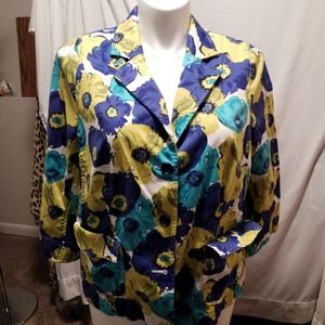 Purple and green spring jacket